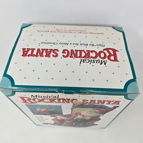 Musical Rocking Santa Sleeping Rocking Chair Japanese Sankyo Movement Unopened - Picture 6 of 11